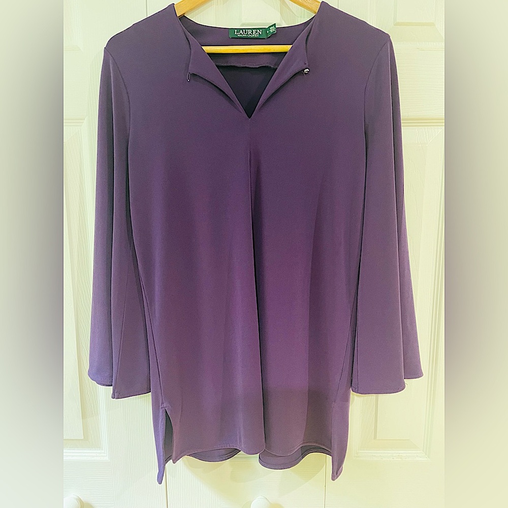 Ralph Lauren Purple 3/4 Sleeve Polo Tunic